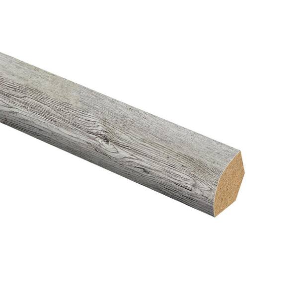 Zamma Silver Cliff Oak/Lake Cottage Oak 5/8 in. Thick x 3/4 in. Wide x 94 in. Length Laminate Quarter Round Molding