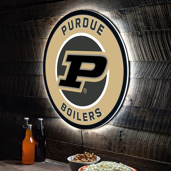 Evergreen Purdue University Round 23 in. Plug-in LED Lighted Sign