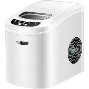 26 lbs. Per Day Portable Compact Countertop Ice Maker in White