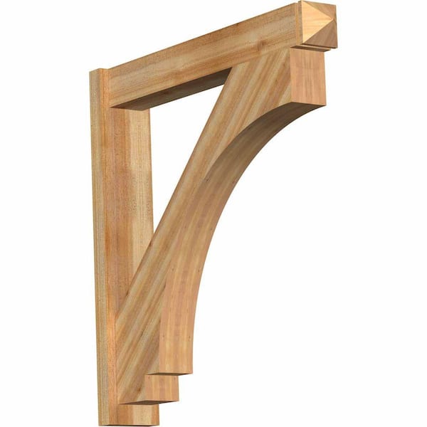 Ekena Millwork 6 in. x 36 in. x 36 in. Imperial Arts and Crafts Rough Sawn Western Red Cedar Outlooker