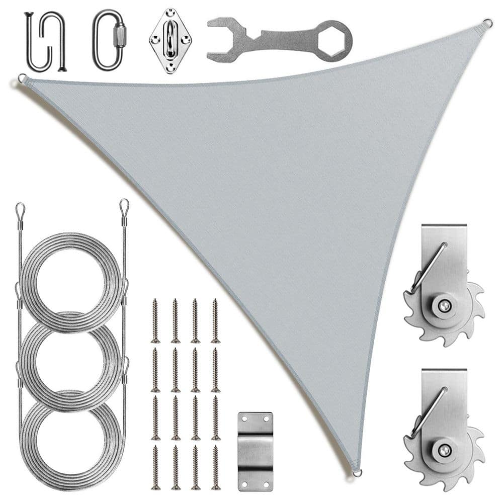 22 ft. x 22 ft. x 22 ft. Triangle Sun Shade Sail with Hardware TAWAL-Gray price history on PriceWatchPro
