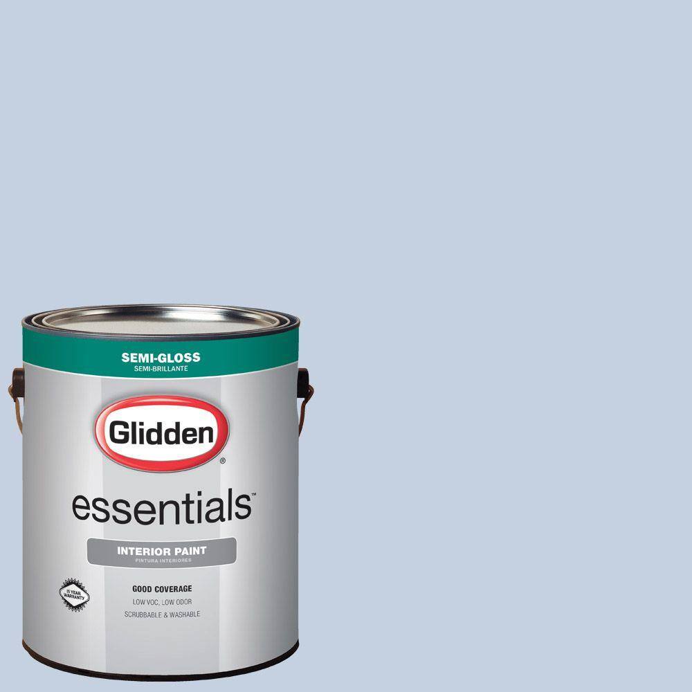 Glidden Essentials 1 gal. HDGV23 Blue Silk SemiGloss Interior PaintHDGV23E01SN The Home Depot