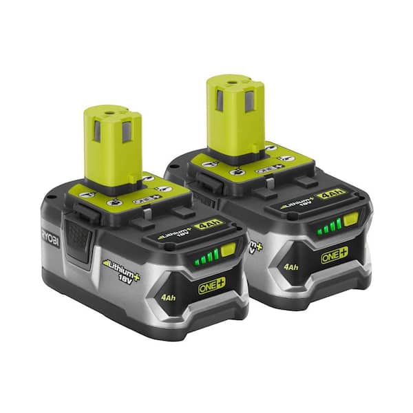 RYOBI 18-Volt ONE+ Lithium-Ion 4.0 Ah LITHIUM+ High Capacity Battery 2-Pack