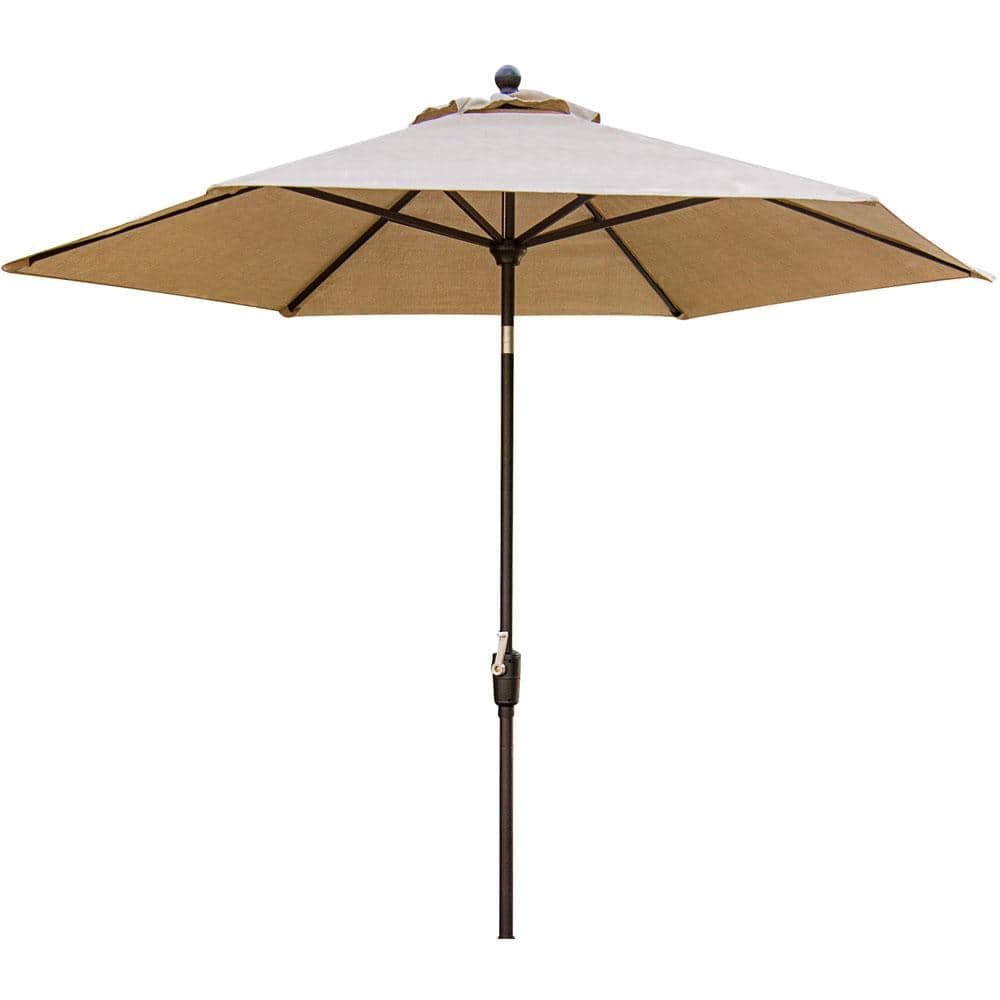 Concord 11-Ft Tan All-Weather Fabric Market Umbrella