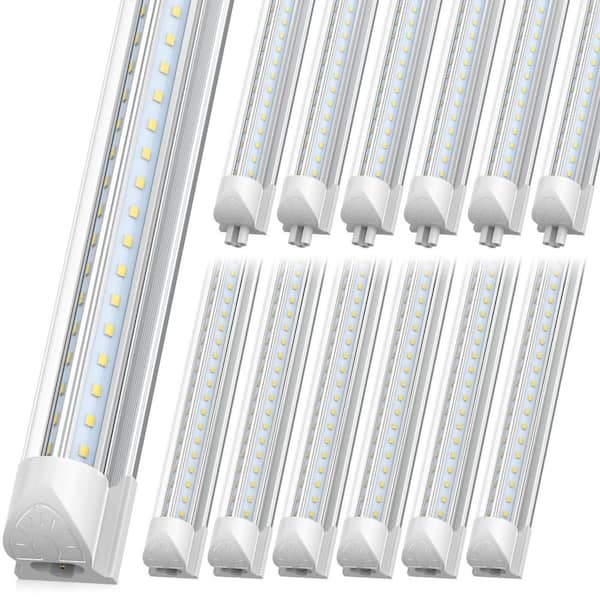 BIBIVIS 12-Pack 8 ft. 100-Watt T8 LED White Shop Light for Garage