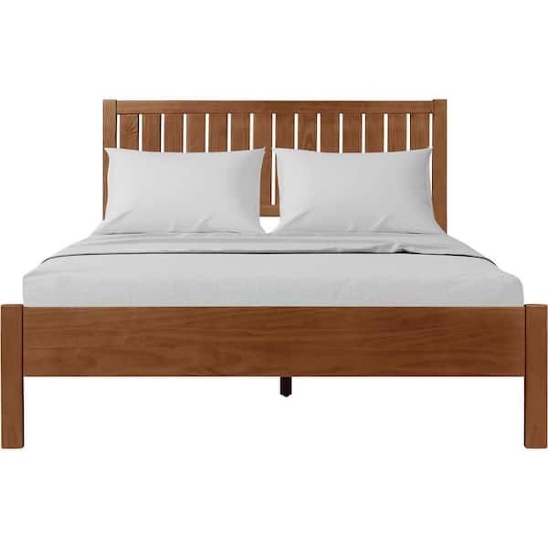 Camden Isle Graham Walnut Brown Wood Frame Queen Platform Bed