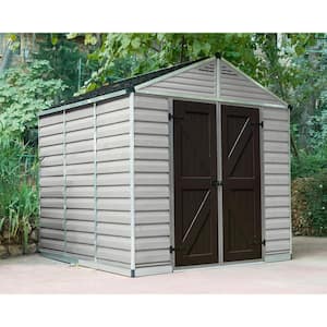SkyLight 8 ft. x 8 ft. Tan Garden Outdoor Storage Shed
