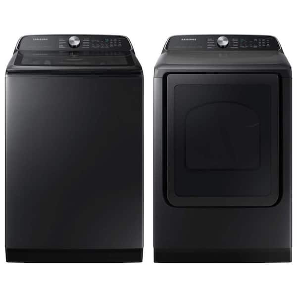 5.5 cu. ft. Smart Top Load Washer and 7.4 cu. ft. Dryer with Steam Sanitize Set