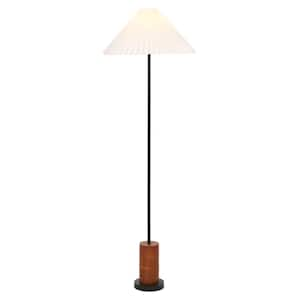 Willa 55 in. Walnut/Black Floor Lamp