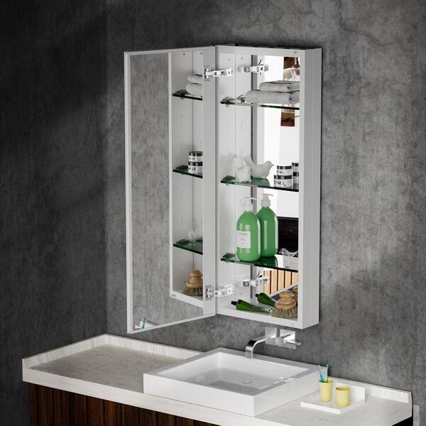 Jensen Ultra 15-in x 36-in Rectangle Recessed Mirrored Medicine Cabinet Jensen Ultra 15-in x 36-in Rectangle Recessed Mirrored Medicine Cabinet