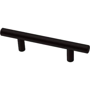 Simple Bar 3 in. (76 mm) Matte Black Cabinet Drawer Pull (10-Pack)