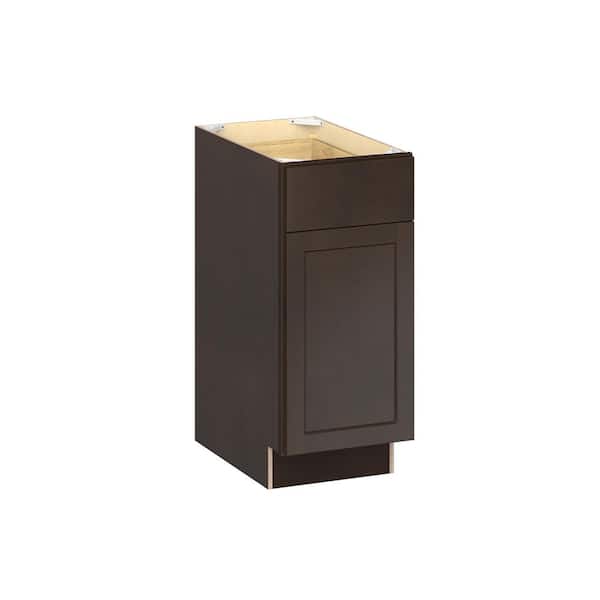 Emerson Cocoa Base 1 drawer with Right door Ready to Assemble Kitchen Cabinet (15 in. W x 34.5 in. H x 24 in. D)