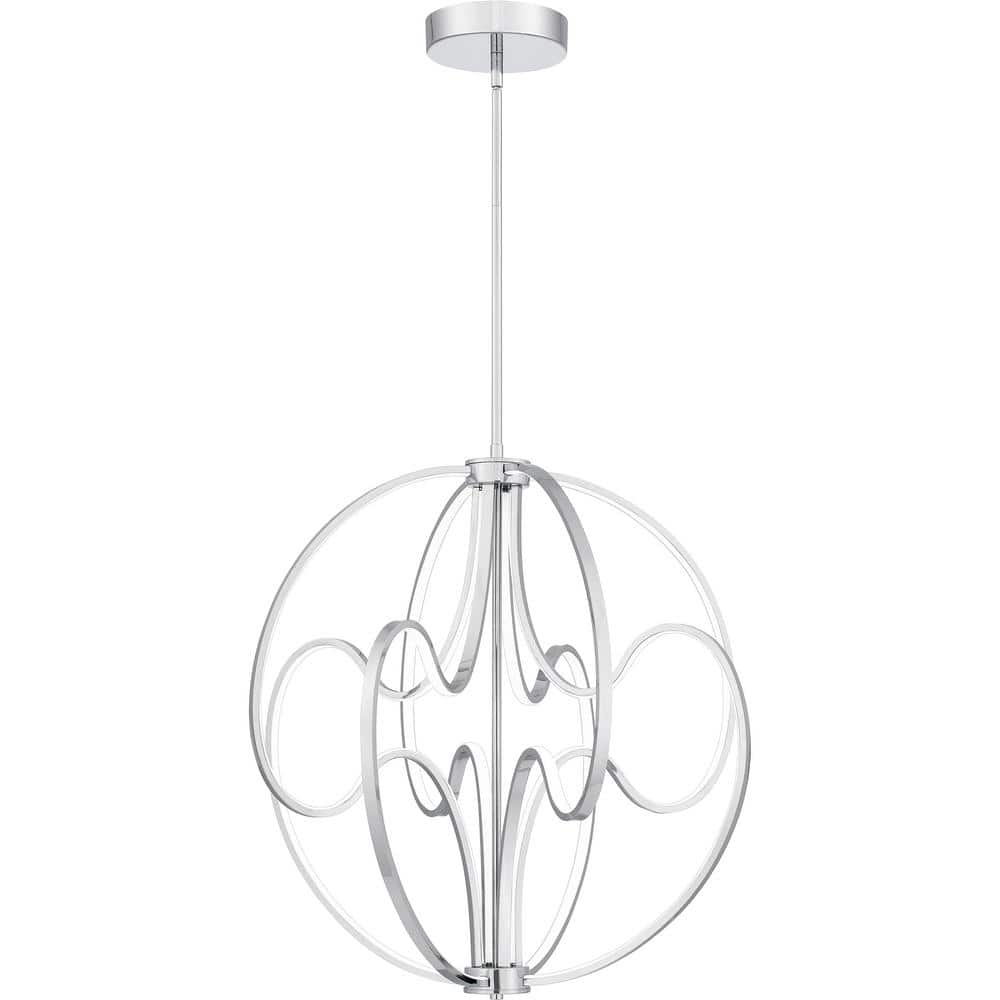 Clairon 1-Light Polished Chrome Integrated LED Pendant Light price history on PriceWatchPro