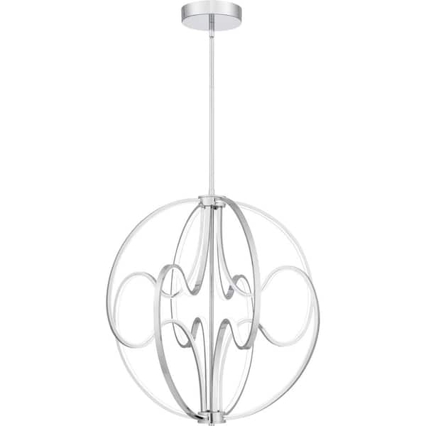 Quoizel Clairon 1-Light Polished Chrome Integrated LED Pendant Light