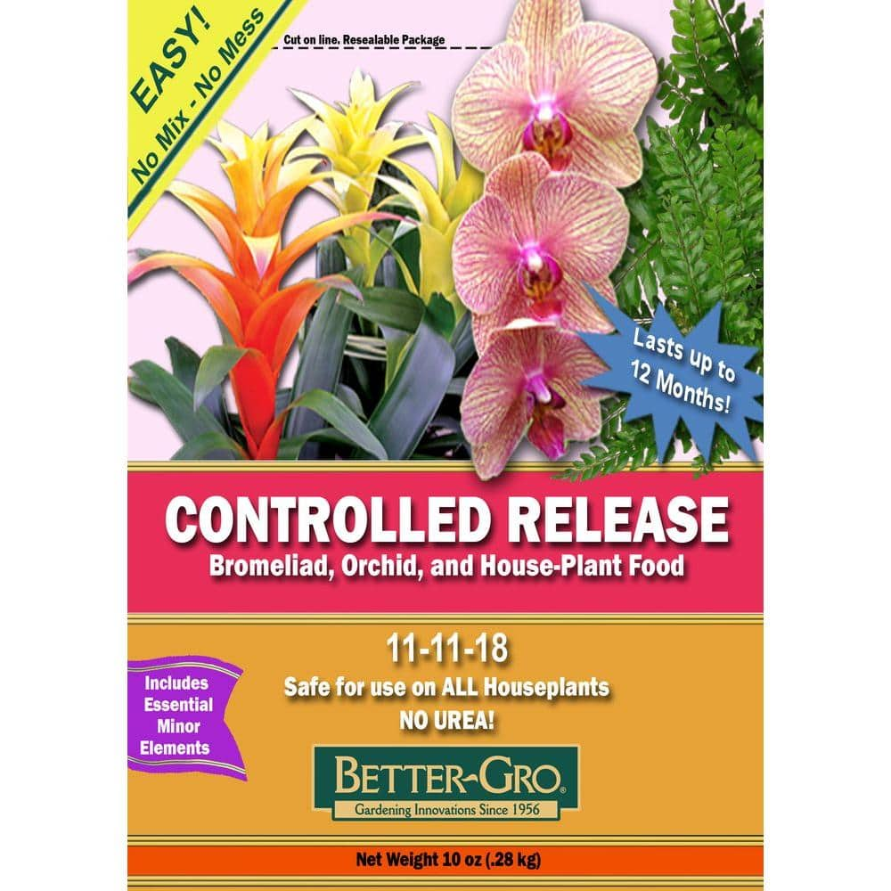 Better Gro 10 Oz Controlled Release Bromeliad Orchid And House Plant Fertilizer 100509590 The Home Depot