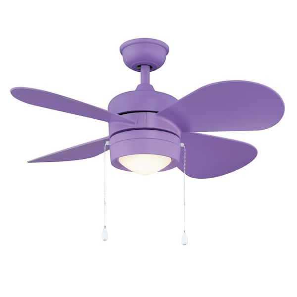 Home Decorators Collection Padgette 36 in. LED Purple Ceiling Fan