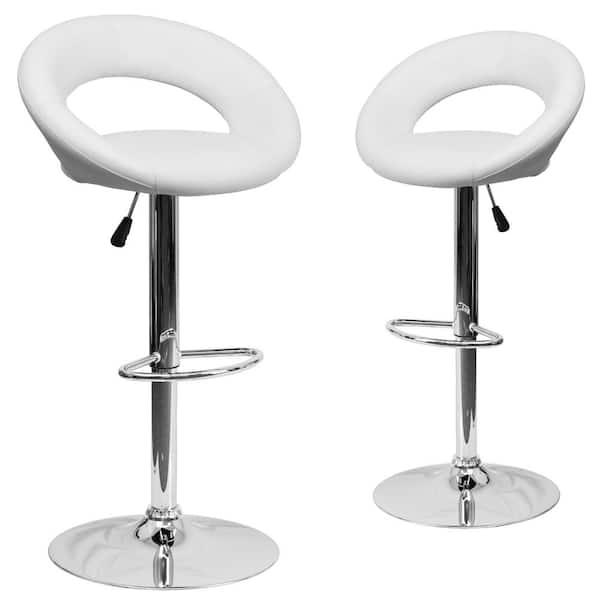 Carnegy Avenue 40.75 in. White Bar Stool (Set of 2)