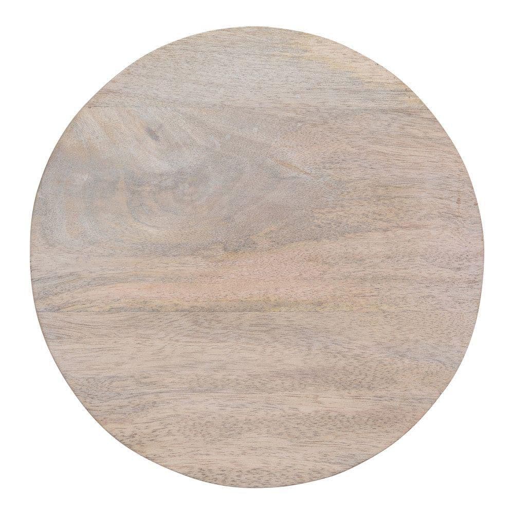 Dahl 8 in. W. White Round Coastal Wood End Table - thumbnail 3