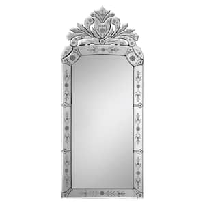 Small Rectangle All Glass Beveled Glass Modern Mirror (19 in. H x 43 in. W)