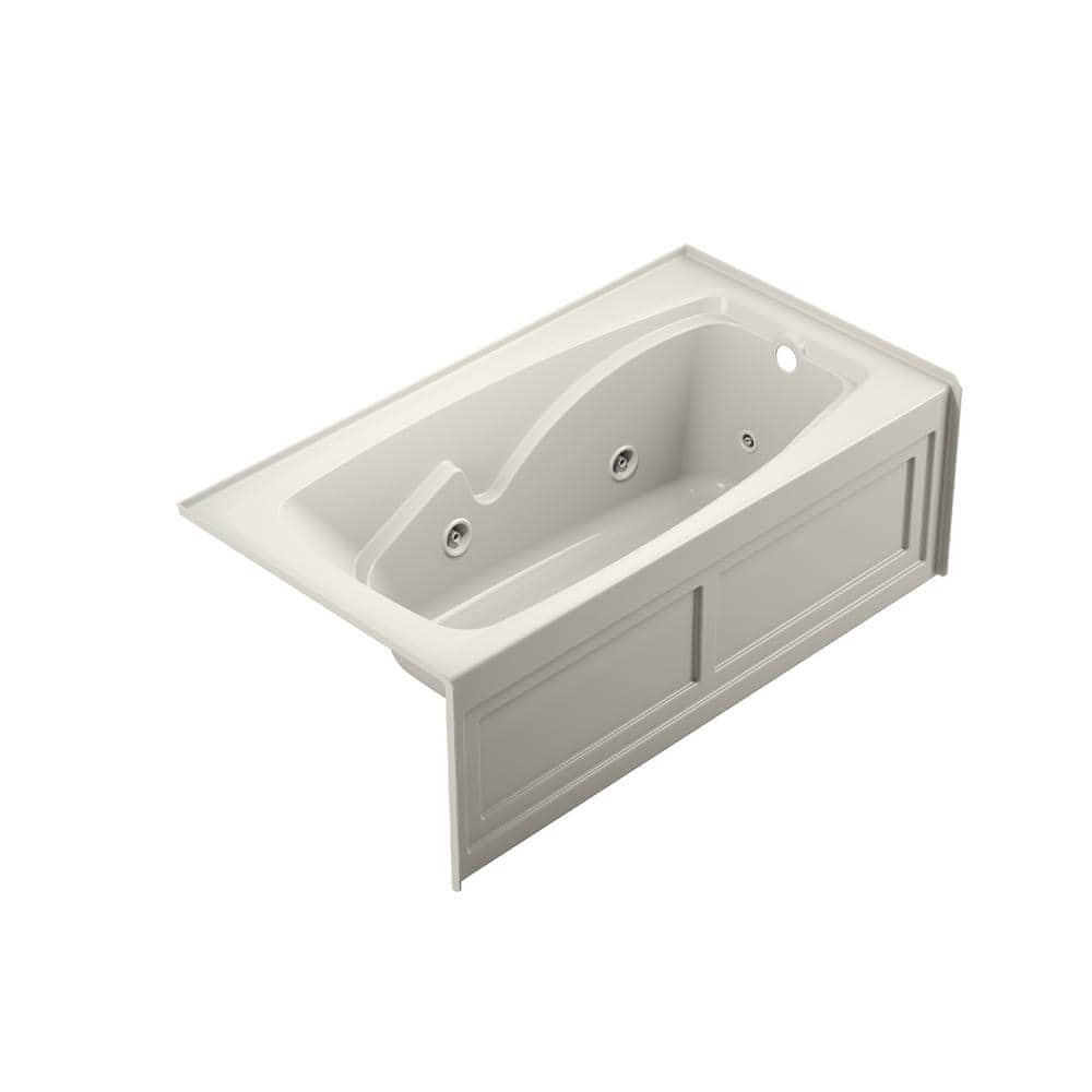 Cetra 60 in. x 32 in. Whirlpool Bathtub with Right Drain in Oyster price history on PriceWatchPro