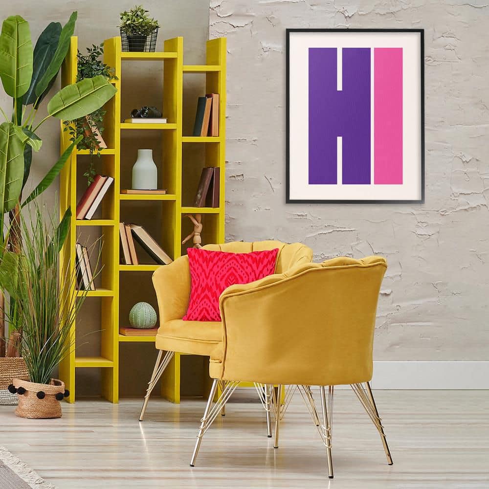 Hi Contemporary Typography by House of Lulu Black Framed Typography Giclee Art Print 30 in. x 24 in. price history on PriceWatchPro