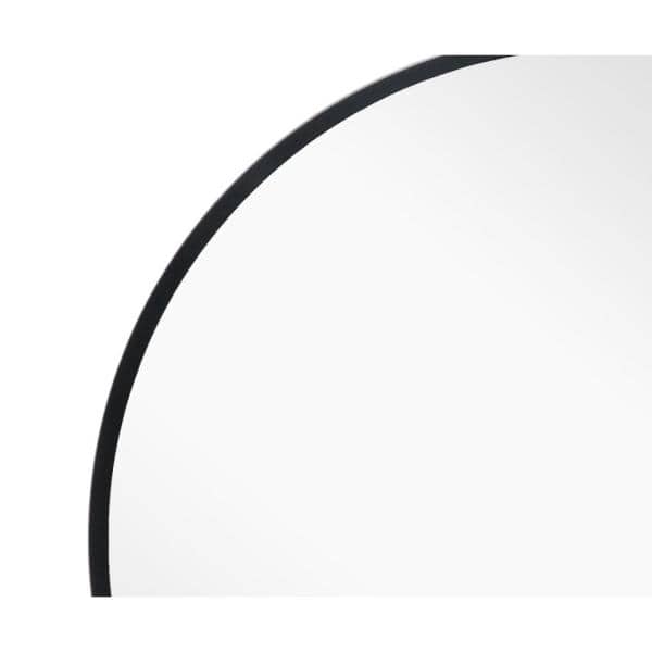 SDKOA Small Round Mirror 16 Inch with Black Aluminum Frame
