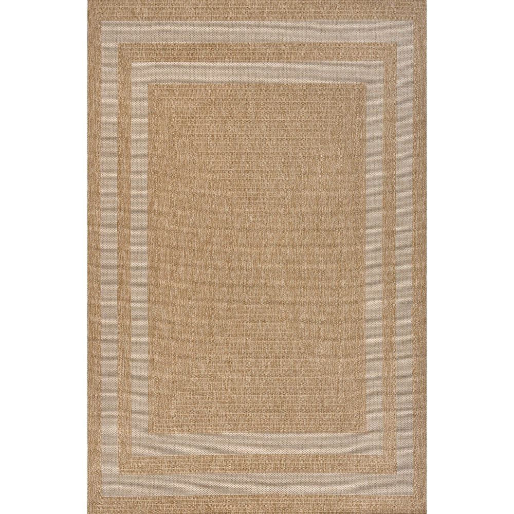 Frenzy Easy Jute Minimalist Boho Inset Border Natural/Beige 3 ft. x 5 ft. Indoor/Outdoor Area Rug price history on PriceWatchPro