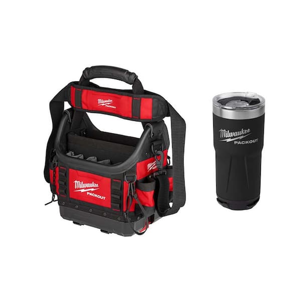 PACKOUT 10 in. Structured Tote with PACKOUT Black 20 oz. Tumbler