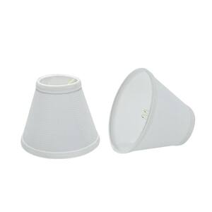 6 in. x 5 in. White Hardback Empire Lamp Shade (2-Pack)