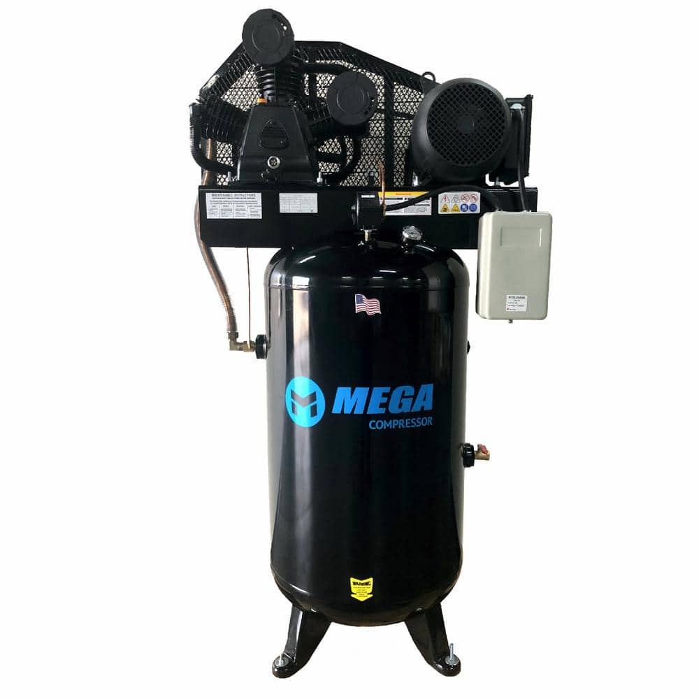 Mega Compressor 80 Gal. 5 HP 175 PSI Electric Upright Air Compressor -  MP-5080VC