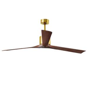 Nan XL 72 in. Indoor/Outdoor Brushed Brass Ceiling Fan with Remote Included