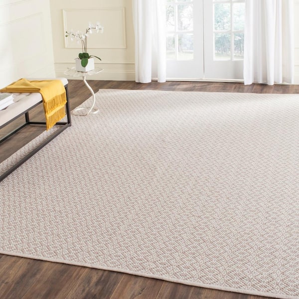Montauk Ivory/Beige 8 ft. x 10 ft. Solid Area Rug