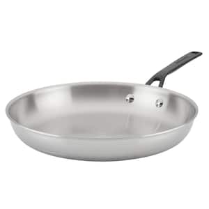 NutriChef 10 in. Ceramic Medium Frying Pan in White with Lid NCHGLDX10 -  The Home Depot