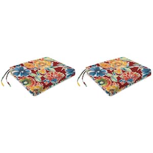 19 in. L x 17 in. W x 2 in. T Colsen Berry Outdoor Chair Pad Seat Cushion (2-Pack)