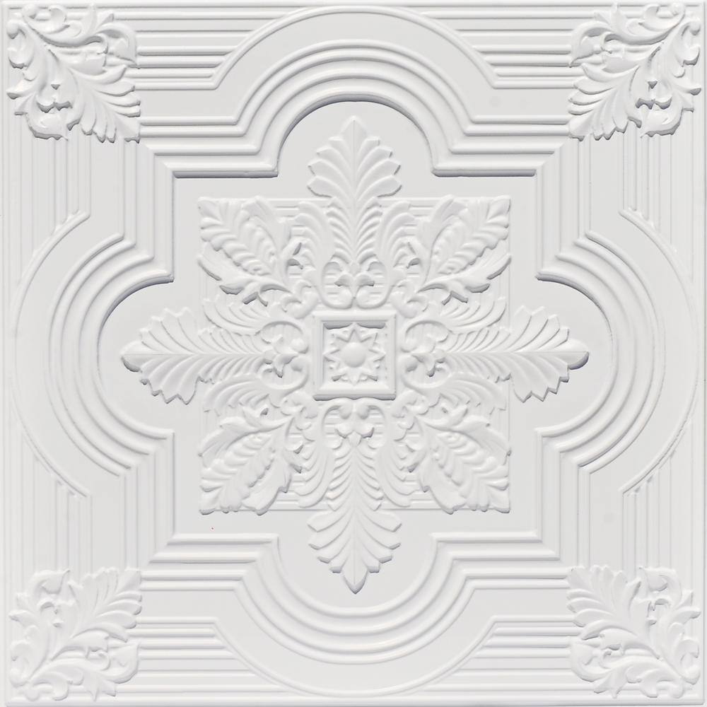 FROM PLAIN TO BEAUTIFUL IN HOURS Large Snowflake 2 Ft X 2 Ft PVC Glue   White Matte From Plain To Beautiful In Hours Drop Ceiling Tiles 206wm 24x24 64 1000 