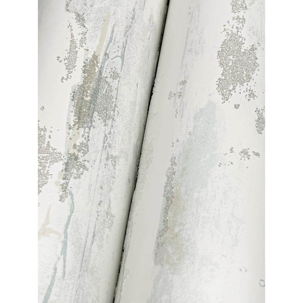 Spa Blue and Beige Abstract Non-pasted Washable Wallpaper