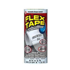 Flex Tape Clear 8 in. x 5 ft. Strong Rubberized Waterproof Tape