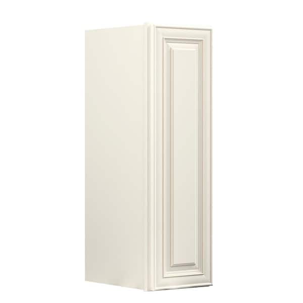Hausvita 18 in. W x 12 in D x 30 in. H in. Cameo White Plywood Ready to Assemble Kitchen Wall Cabinet with Doors and Shelves