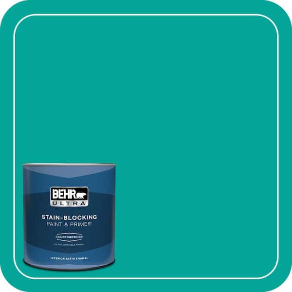 BEHR ULTRA 1 qt. Home Decorators Collection #HDC-MD-22 Tropical Sea Extra Durable Satin Enamel Interior Paint & Primer