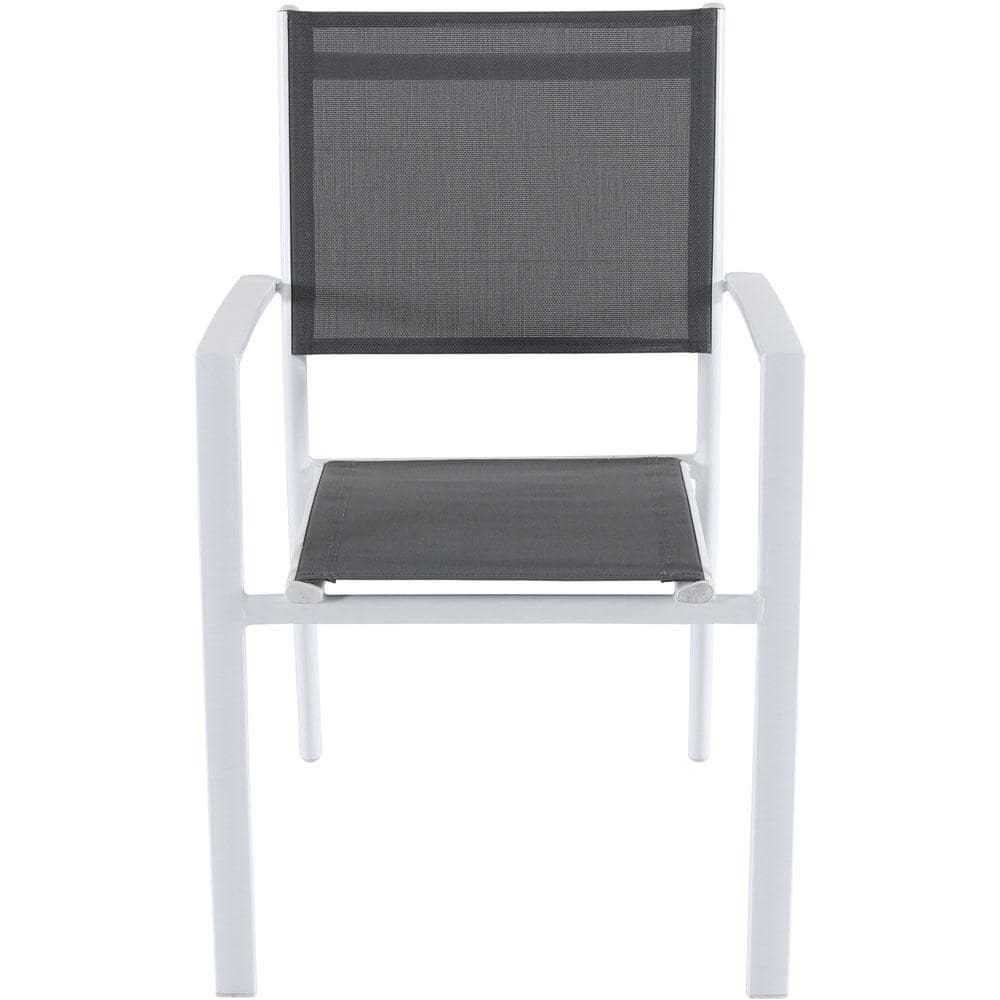 Nova 11-Piece Gray and White Aluminum Outdoor Dining Set