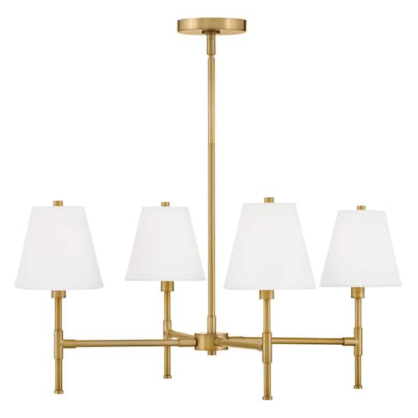 LARK - Beale 4-Light Lacquered Brass Chandelier
