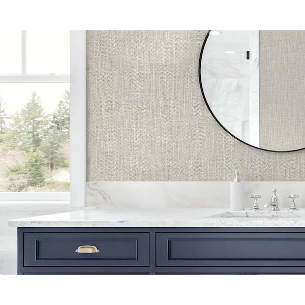 60.75 sq. ft. Tedlar Winter Ash Tweed High Performance Vinyl Unpasted Wallpaper Roll