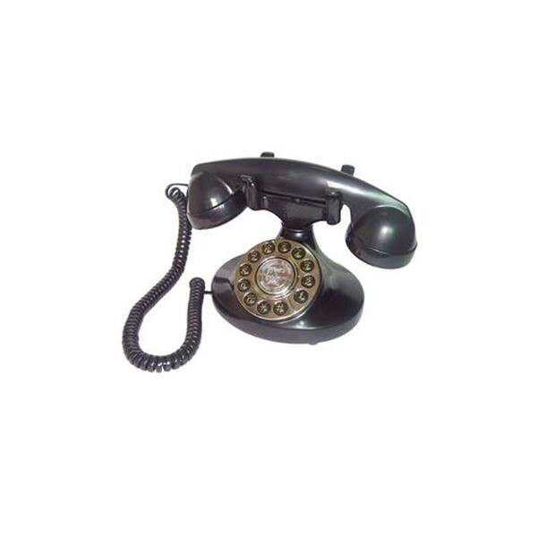 Paramount Corded 1922 Alexis Replication Phone with Faux Rotary Dial - Black