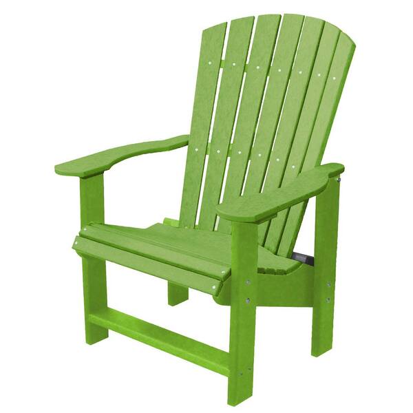 WILDRIDGE Heritage Lime Green Plastic Outdoor Upright Adirondack Chair LCC112TLG The Home Depot