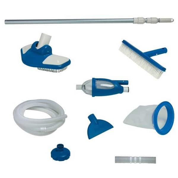 Deluxe Cleaning Maintenance Swimming Pool Kit with Vacuum and Pole