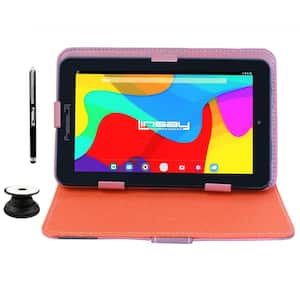 7 in. 2GB RAM 32GB Storage Android 12 Tablet with New York Style Leather Case, Holder and Pen