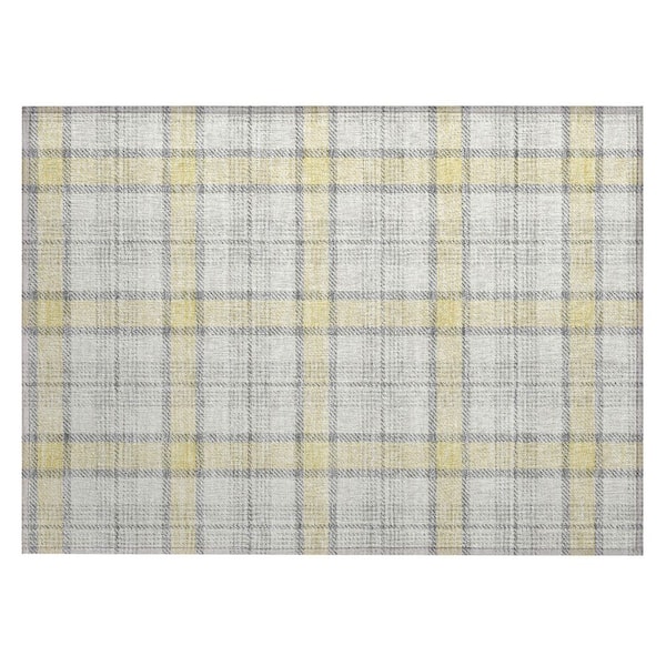 Addison Rugs Chantille Machine Washable Indoor/Outdoor Abstract ACN1052 Yellow 1 ft. 8 in. x 2 ft. 6 in. Area Rug