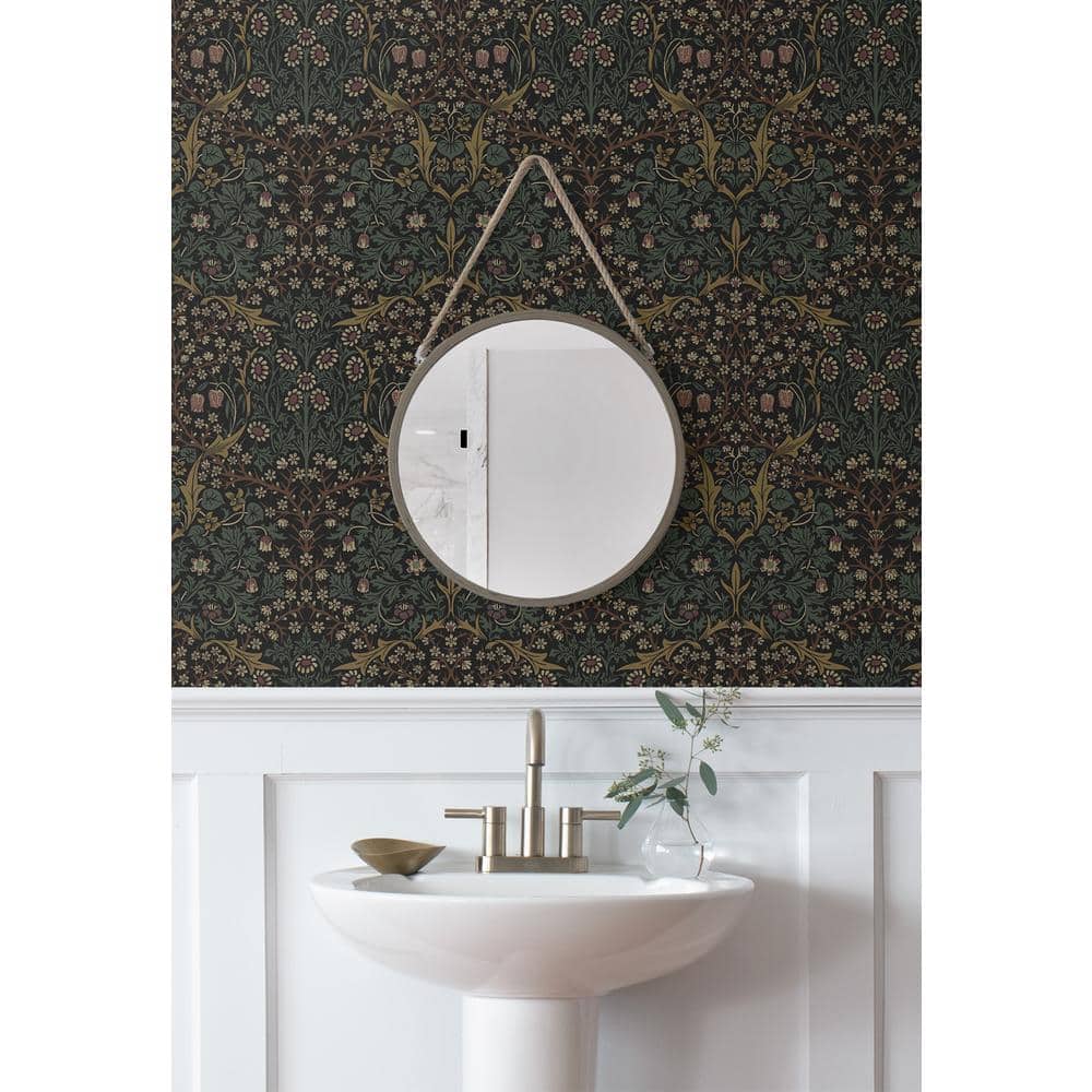 Victorian Garden Blacksmith & Cliffside Peel and Stick Wallpaper