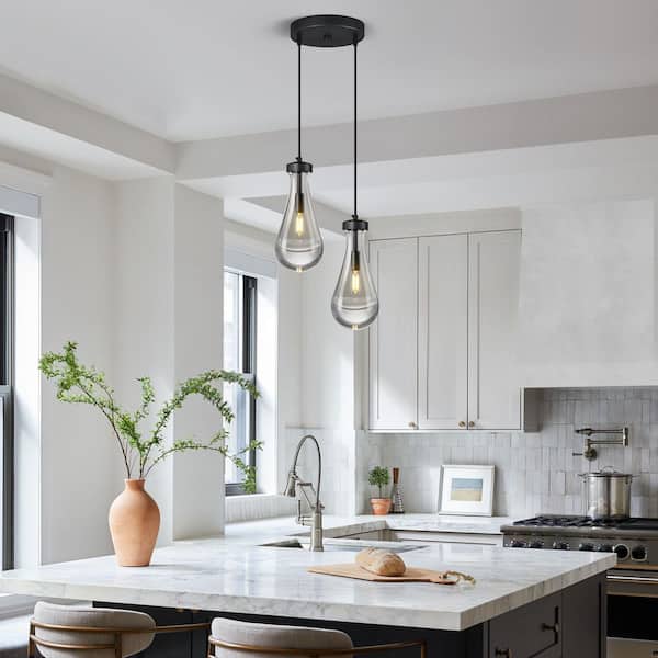 パイライト タワー ZHLWIN Raindrop Pendant Lights Kitchen Island Teardrop Black