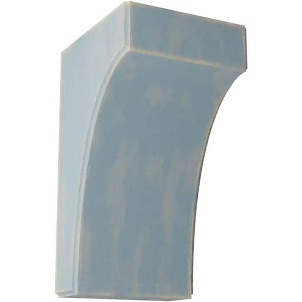 Ekena Millwork 5-1/4 in. x 10 in. x 6 in. Driftwood Blue Clarksville Wood Vintage Decor Bracket